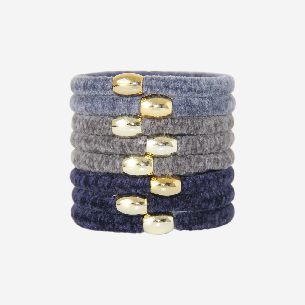 Set of 8 Velour Hair Ties