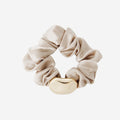 Champagne and Gold Silk Scrunchie