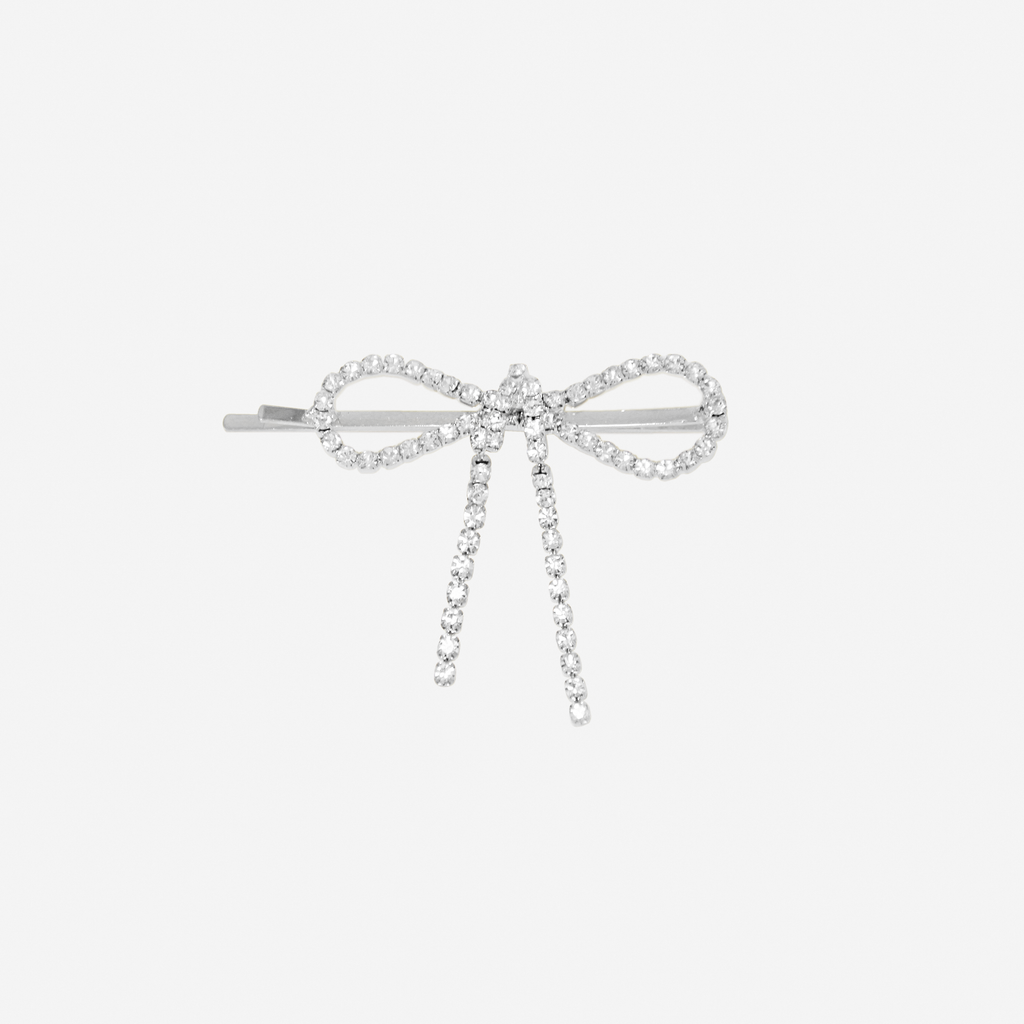 Crystal Pave Bow Hair Slide