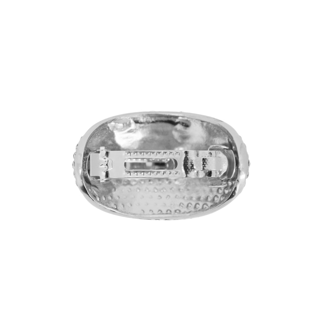 Crystal Pave Silver Ponytail Holder