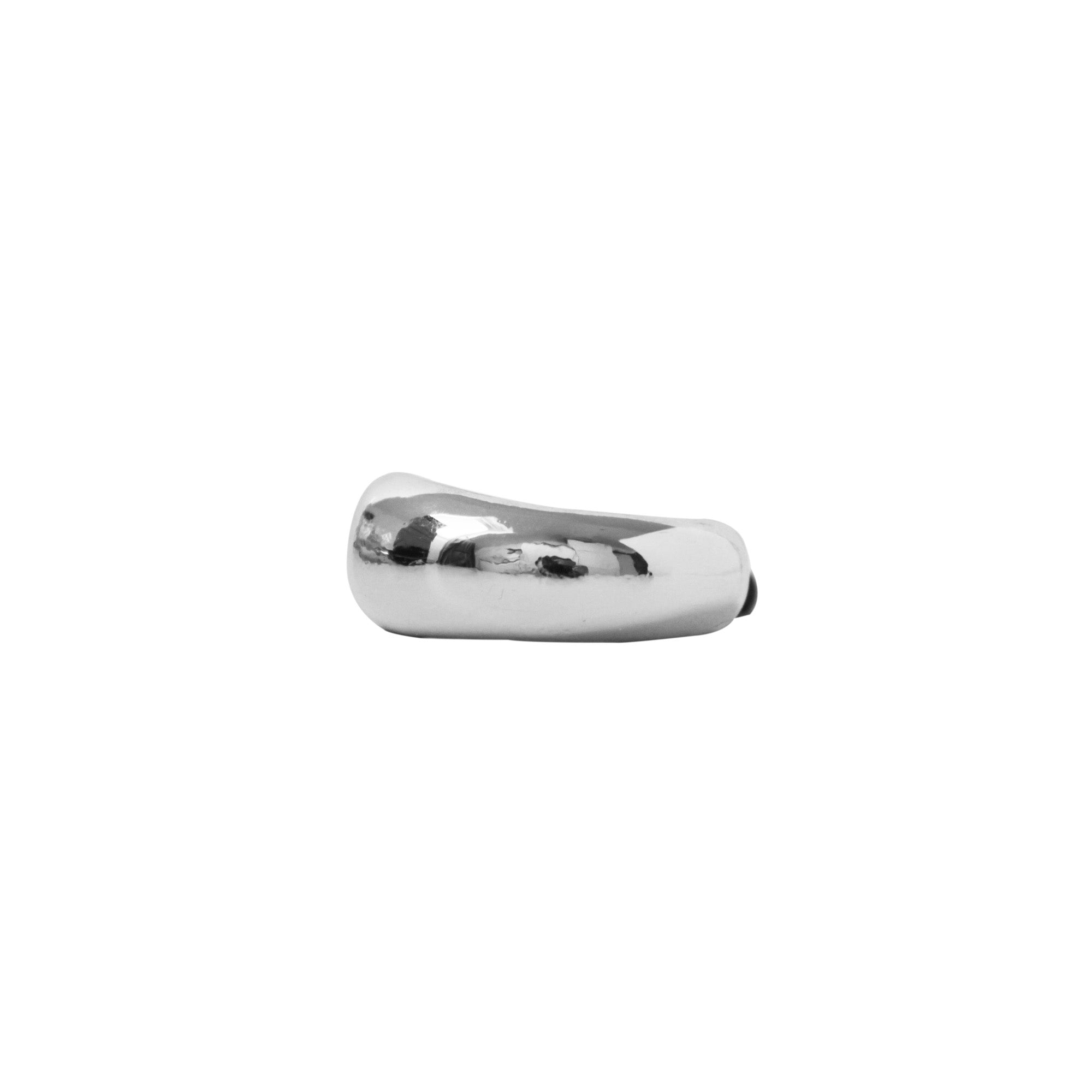 Glossy Silver Ponytail Holder