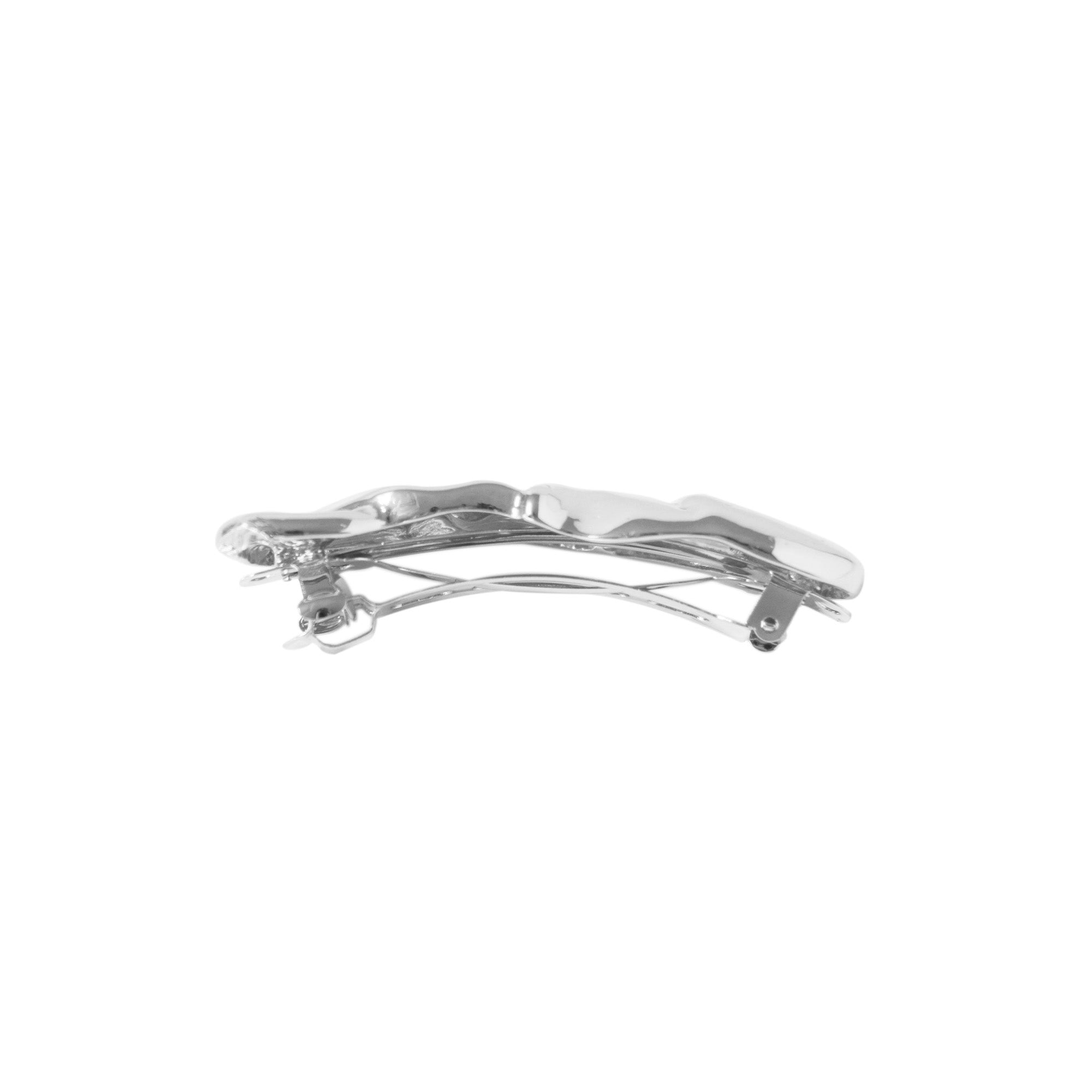 Silver Ripple Hair Barrette