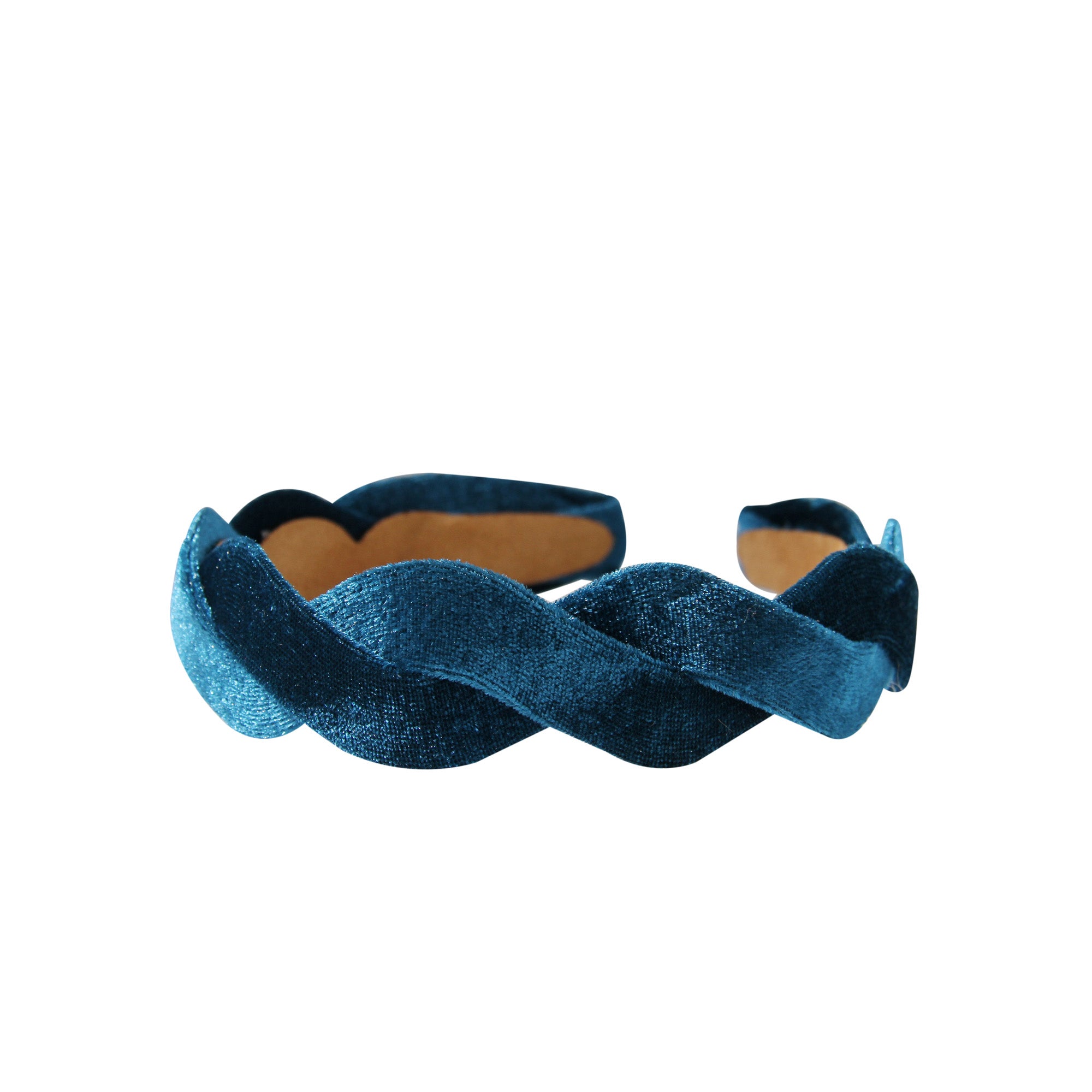 Teal Velvet Wave Headband
