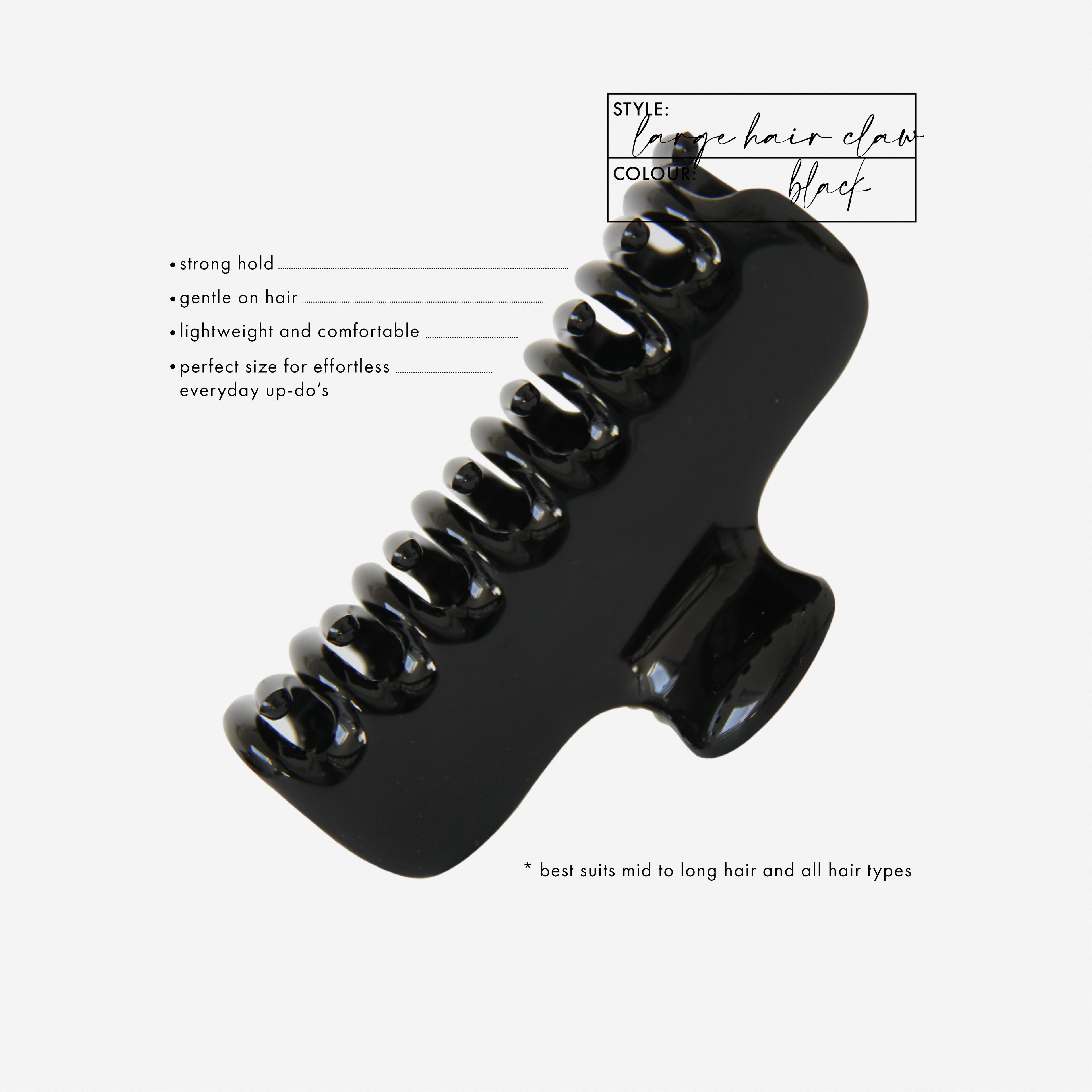 Large Black Hair Claw