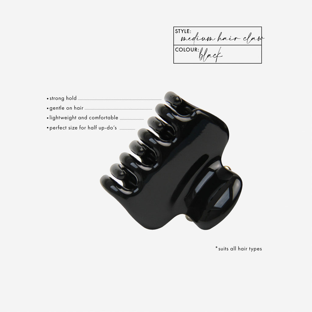 Medium Black Hair Claw