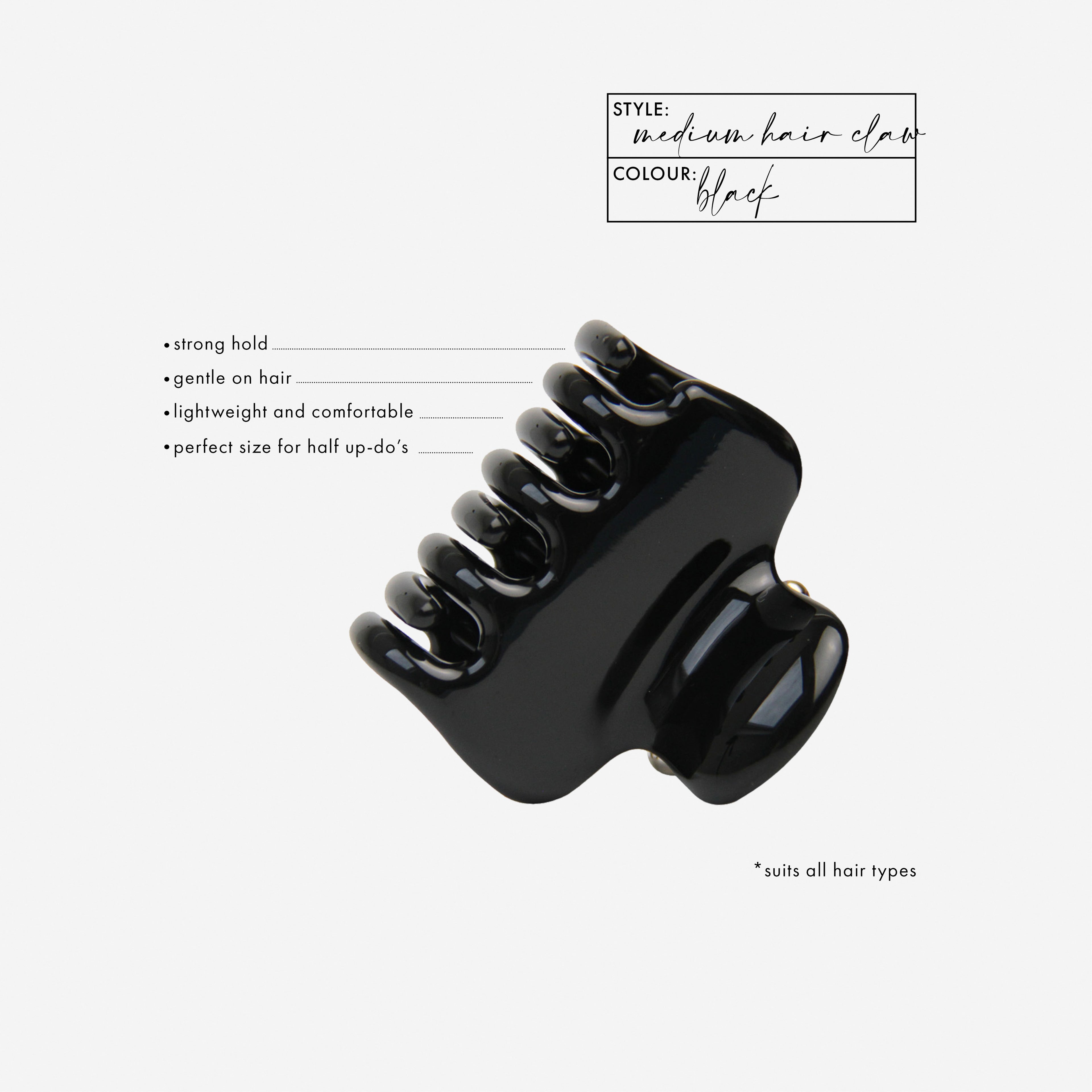 Medium Black Hair Claw