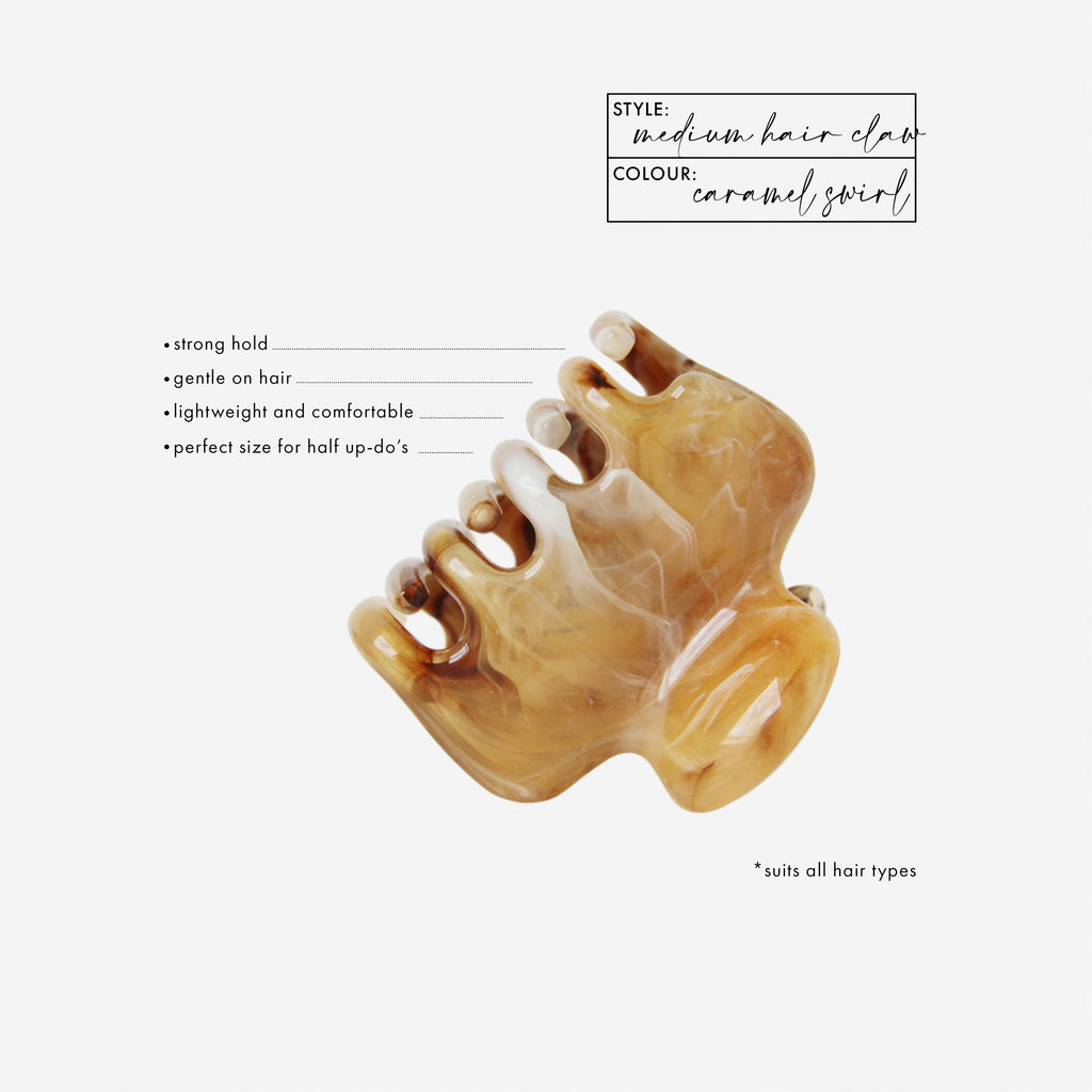 Medium Caramel Swirl Hair Claw
