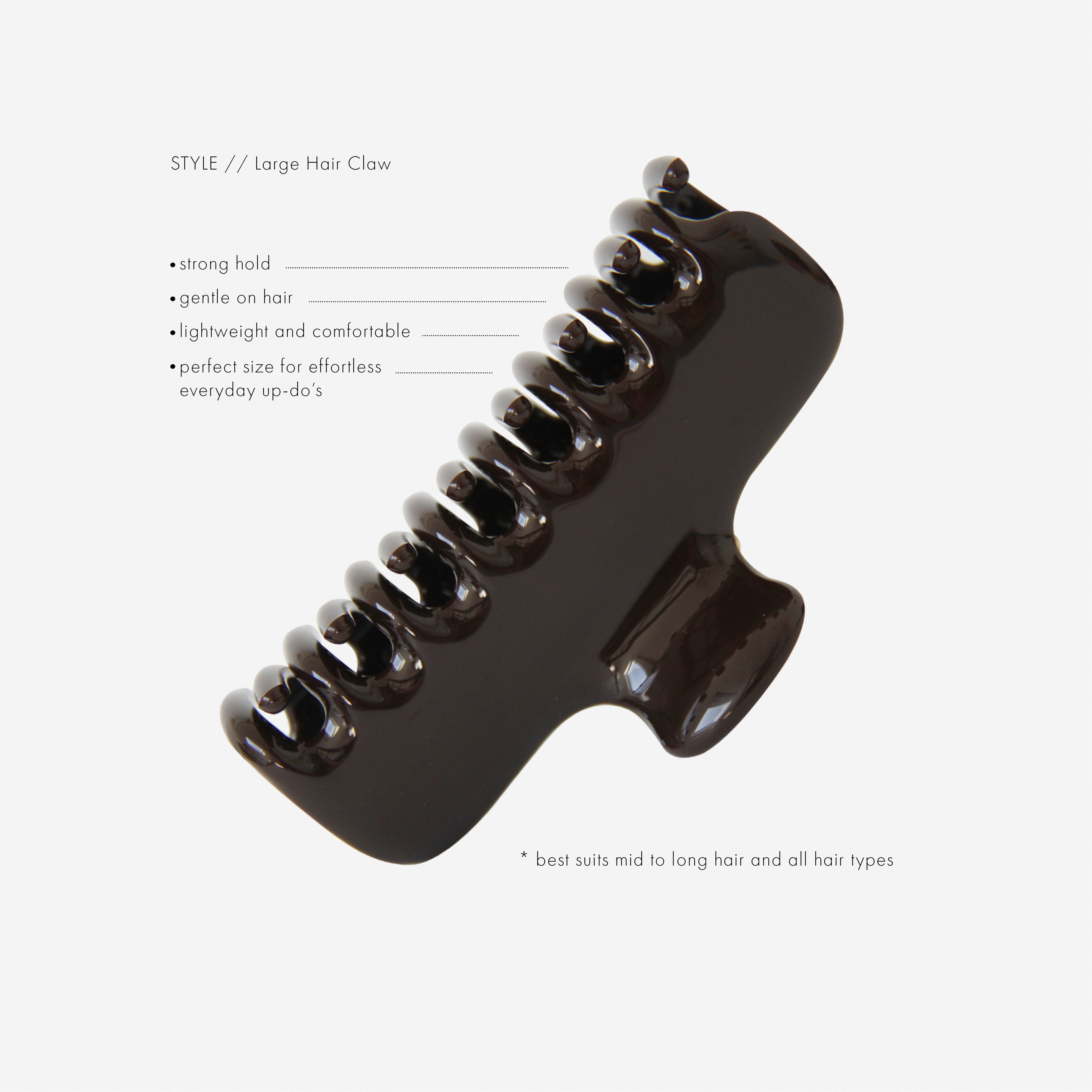 Large Chocolate Brown Hair Claw