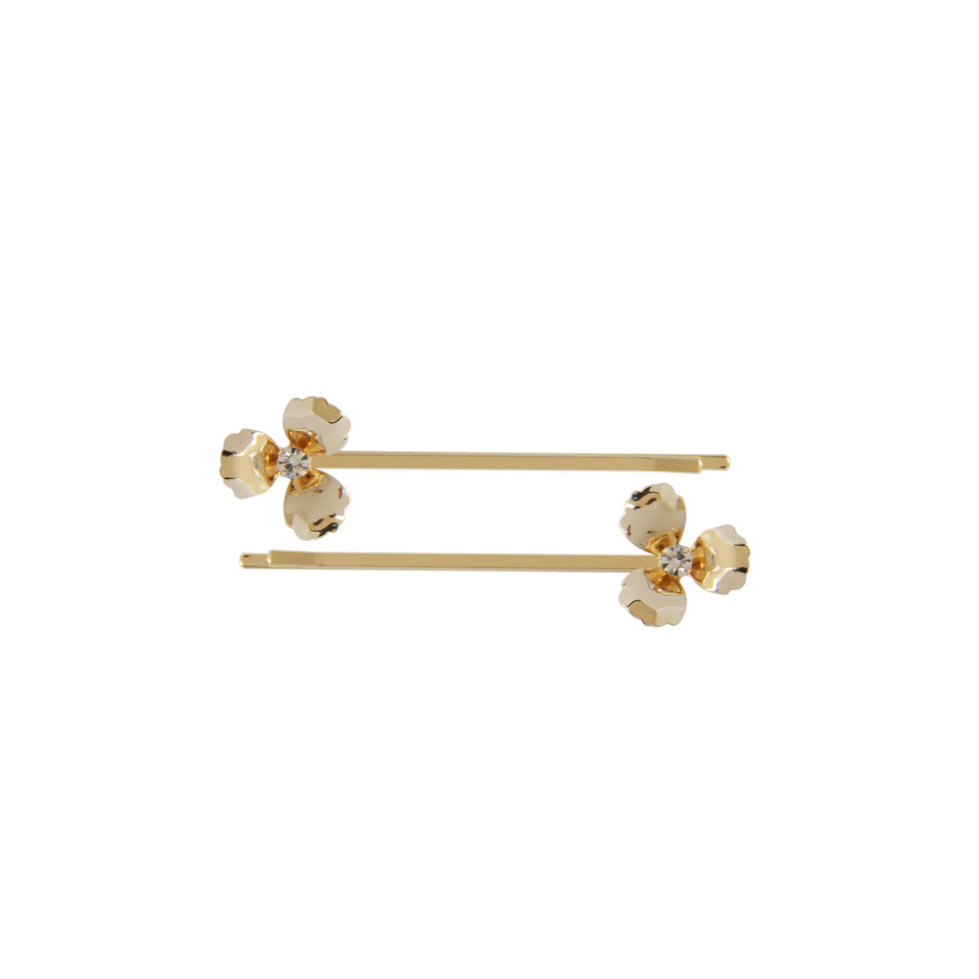 Set of 2 Gold Flower Hair Clips