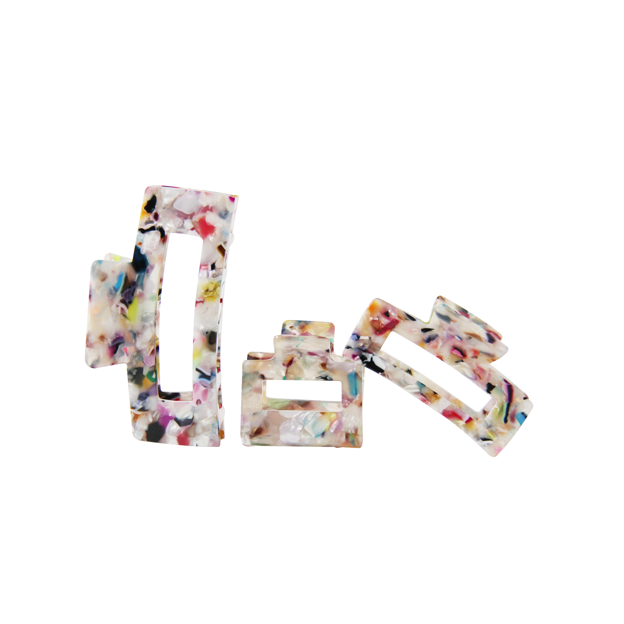 Set of 3 Rainbow Hair Claws