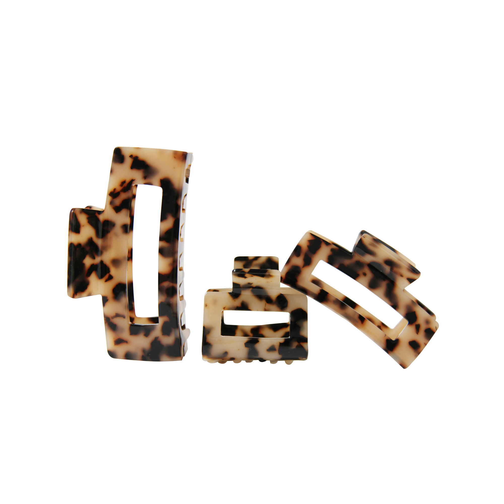 Set of 3 Light Tortoiseshell Hair Claws