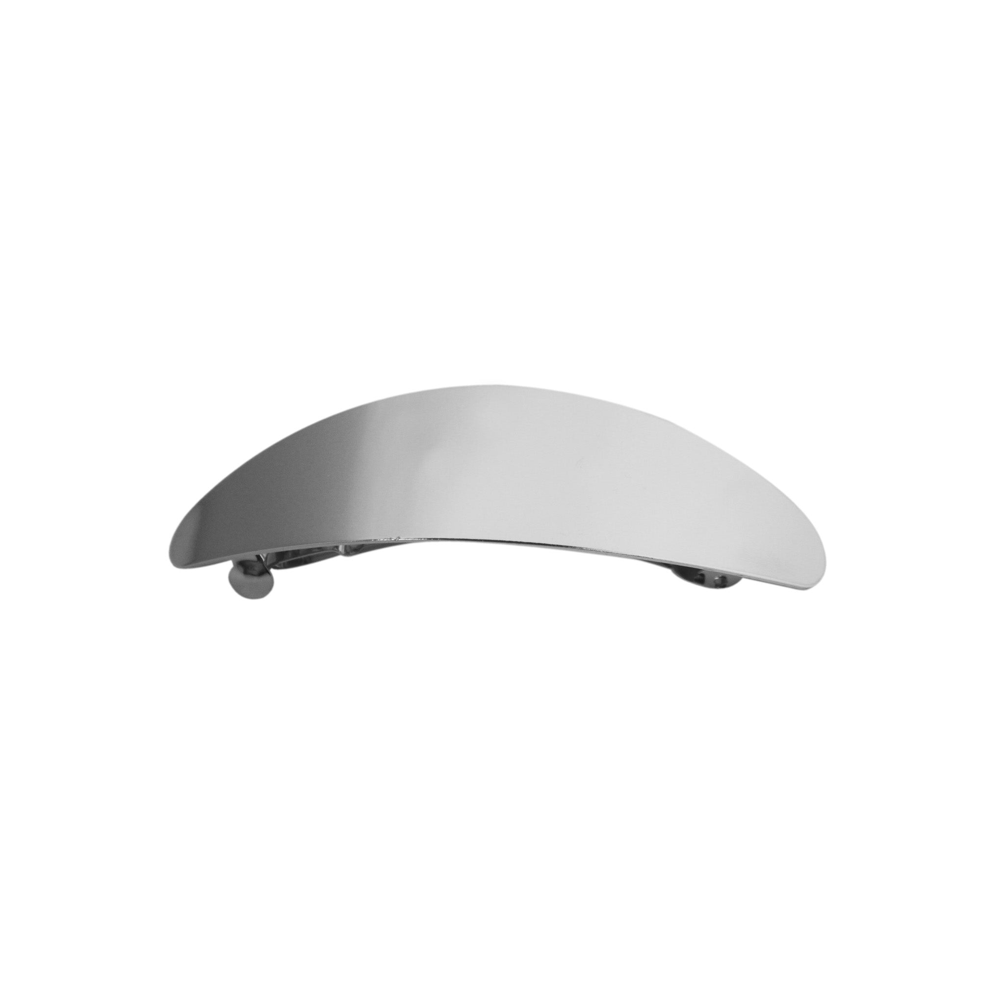 Silver Oval Hair Barrette