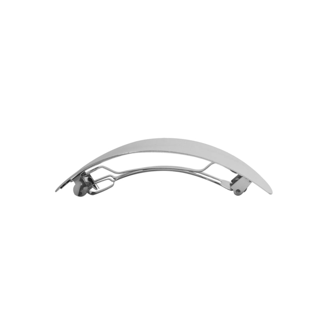Silver Oval Hair Barrette